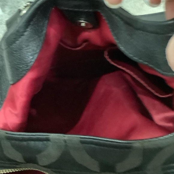 Coach Black Monogram Shoulder Bag - Picture 9 of 10